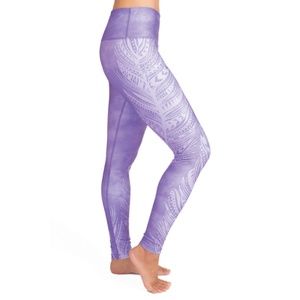 Inner Fire Purple Feather Yoga Pants